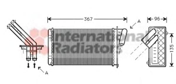43006203 Van Wezel Радіатор пічки для Renault Laguna
