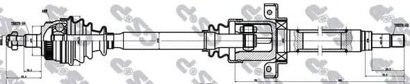 235038 GSP Піввісь для Mercedes A-Class