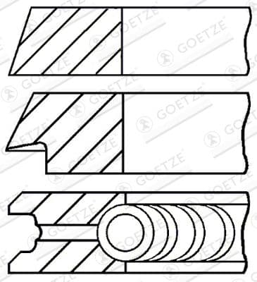 08-325900-00 Goetze Комплект поршневих кілець для Porsche 911