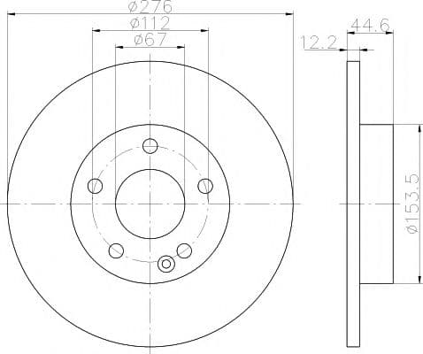 92131803 Textar Тормозной диск для Mercedes A-Class