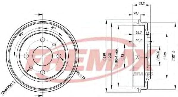 BD-9680 Fremax Гальмівний барабан