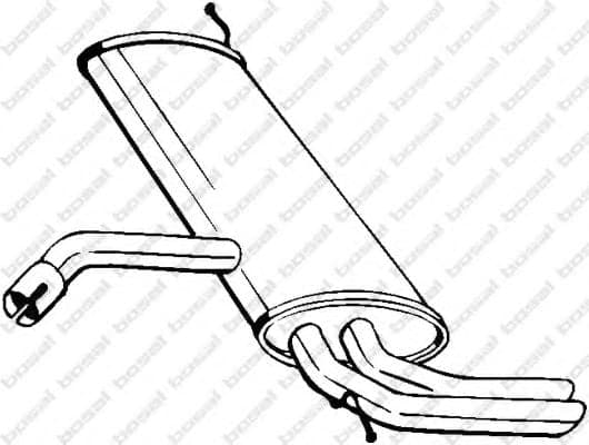 227-049 Bosal Глушник вихлопних газів кінцевий