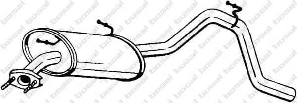 281-169 Bosal Глушник вихлопних газів кінцевий