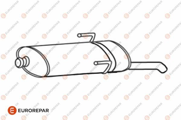 1607349680 Eurorepar Глушитель выхлопных газов конечный для Peugeot 205
