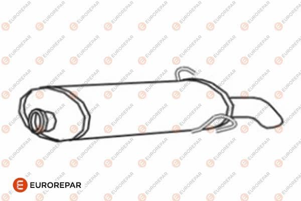 e12808a Eurorepar Глушник вихлопних газів кінцевий для Peugeot 306