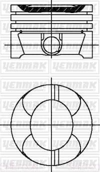 3104598000 Yenmak Поршень двигуна