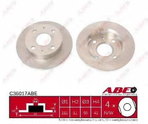 C36017ABE ABE Тормозной диск