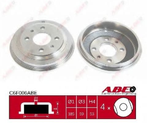 C6F006ABE ABE Тормозной барабан