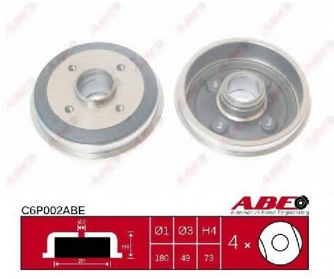 C6P002ABE ABE Гальмівний барабан