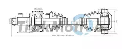300137 TrakMotive Піввісь для BMW X3