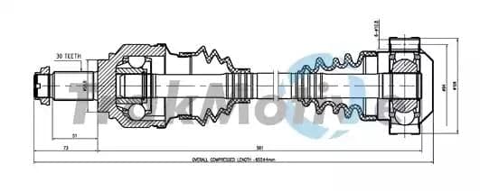 300150 TrakMotive Полуось
