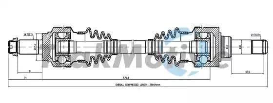 300157 TrakMotive Полуось