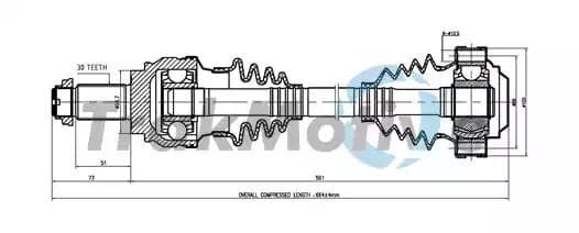 300163 TrakMotive Полуось