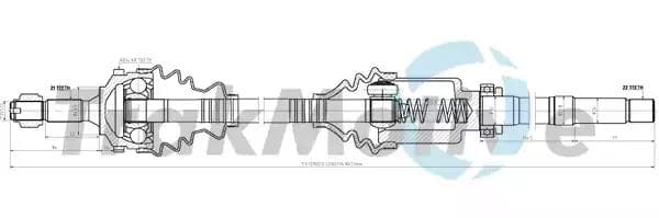 300275 TrakMotive Полуось