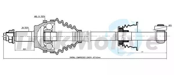 300494 TrakMotive Полуось