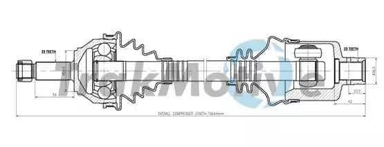 300742 TrakMotive Піввісь для Renault Laguna