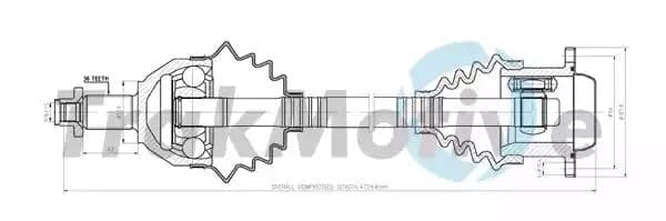 300952 TrakMotive Полуось