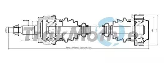 301041 TrakMotive Піввісь для Volkswagen Touareg