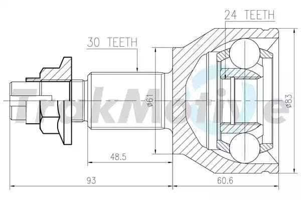 400004 TrakMotive Граната для Alfa Romeo 159