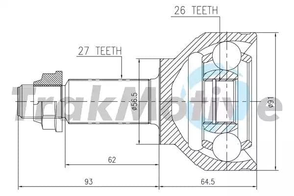 400349 TrakMotive Граната для Renault Trafic