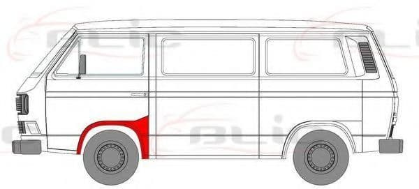 6504-03-9557331P BLIC Крыло переднее для Volkswagen Transporter