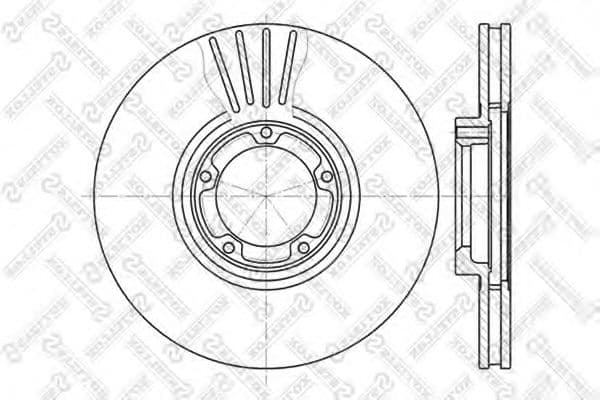 6020-2531V-SX Stellox Тормозной диск