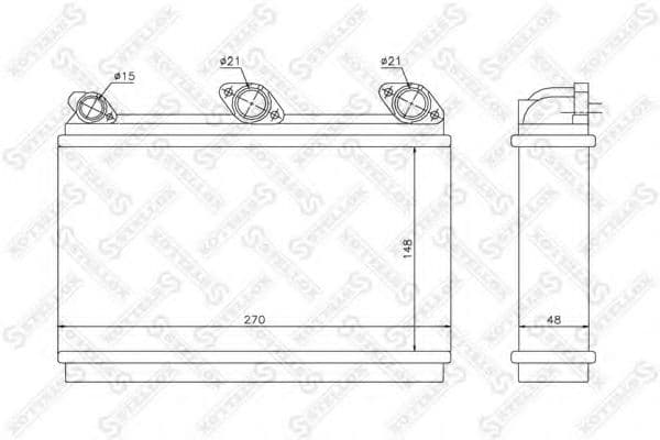10-35080-SX Stellox Радіатор пічки