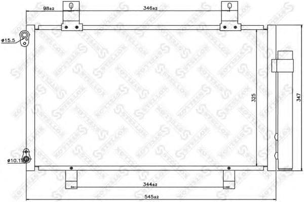 10-45567-SX Stellox Радіатор кондиціонера для Suzuki Swift