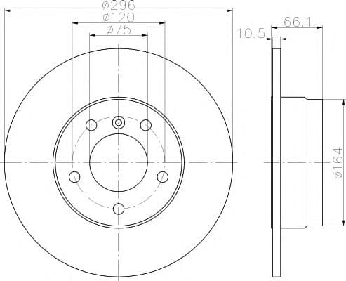 8DD 355 111-301 Hella Pagid Гальмівний диск