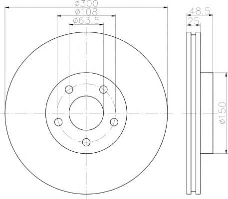 8DD 355 112-191 Hella Pagid Тормозной диск