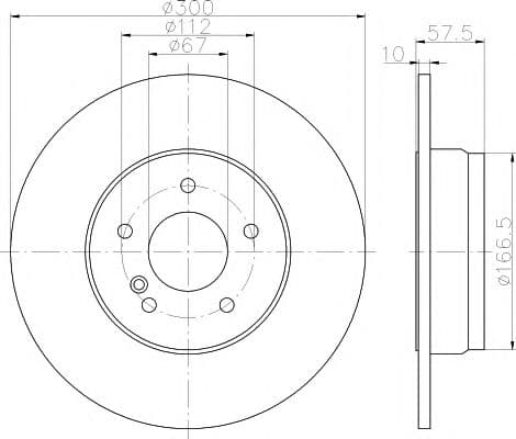 8DD 355 114-211 Hella Pagid Гальмівний диск