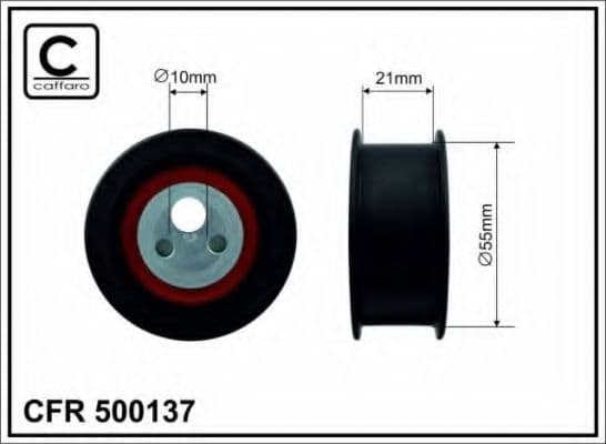 500137 Caffaro Натяжной ролик ремня ГРМ
