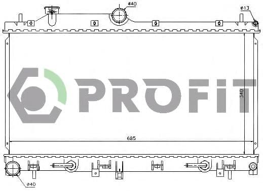 PR 2910A2 Profit Радиатор охлаждения двигателя