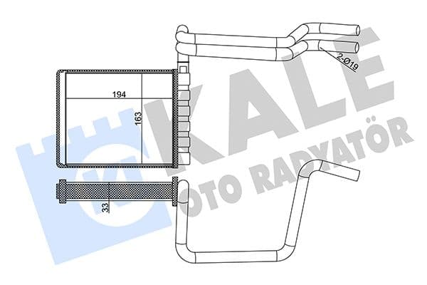 355125 Kale Oto Radyatör Радіатор пічки