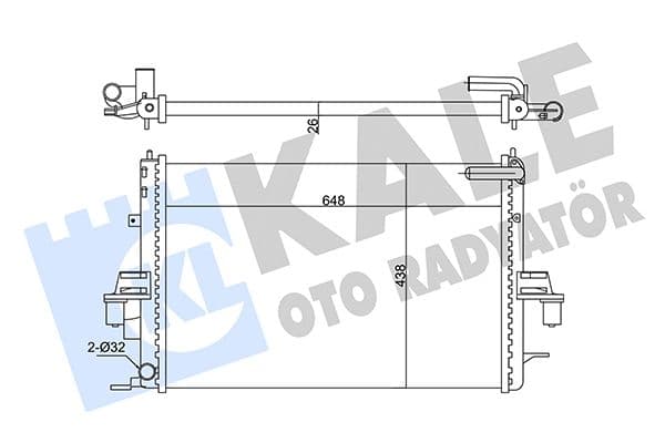 345955 Kale Oto Radyatör Радіатор охолодження двигуна для Rover 75