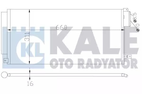 389100 Kale Oto Radyatör Радіатор кондиціонера
