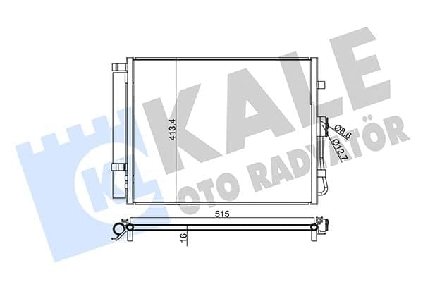 345240 Kale Oto Radyatör Радіатор кондиціонера для Kia Soul