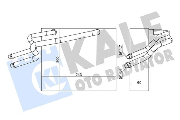 350060 Kale Oto Radyatör Випарник кондиціонера