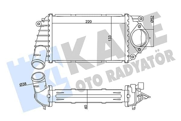 344760 Kale Oto Radyatör Інтеркулер