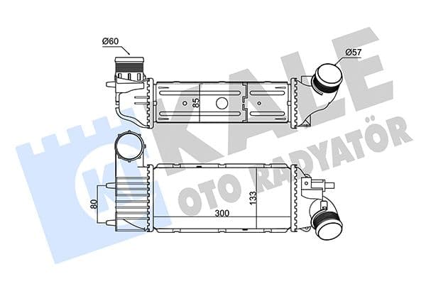352285 Kale Oto Radyatör Интеркулер для Peugeot 607