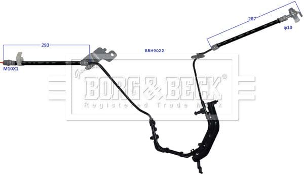 bbh9022 Borg & Beck Тормозной шланг