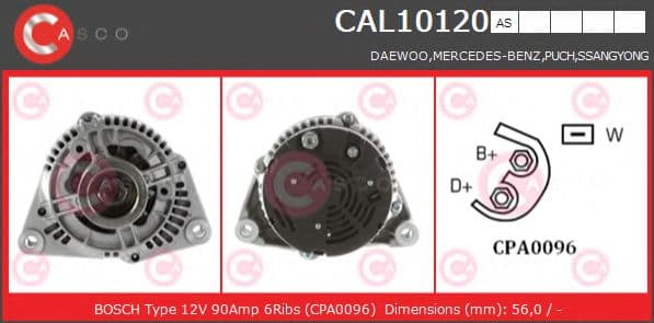CAL10120AS Casco Генератор