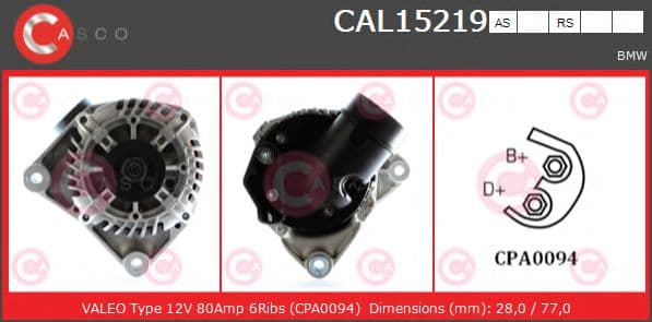 CAL15219AS Casco Генератор