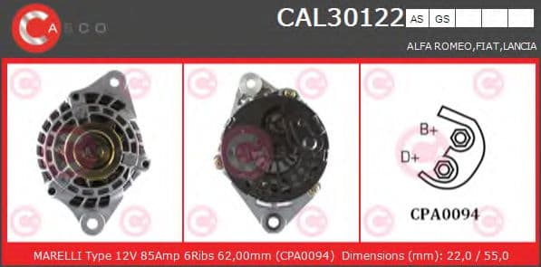 CAL30122AS Casco Генератор