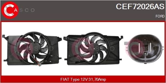 cef72026as Casco Электродвигатель вентилятора