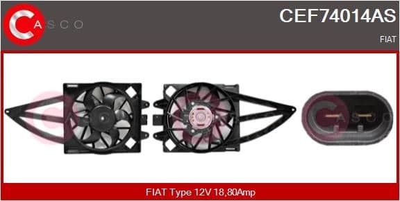 cef74014as Casco Електродвигун вентилятора для Fiat Panda