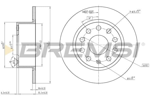 cd7334s Bremsi Тормозной диск для Skoda Octavia