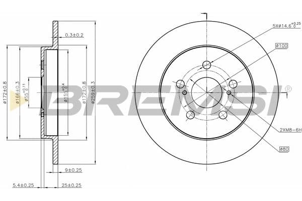 cd7875s Bremsi Гальмівний диск