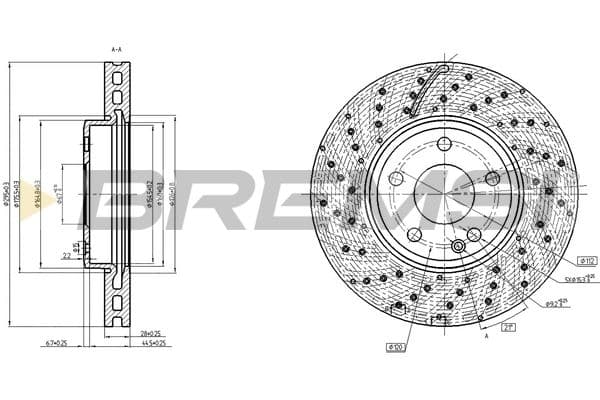 cd8464v Bremsi Тормозной диск