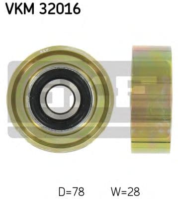VKM 32016 SKF Обвідний ролик поліклинового ременя